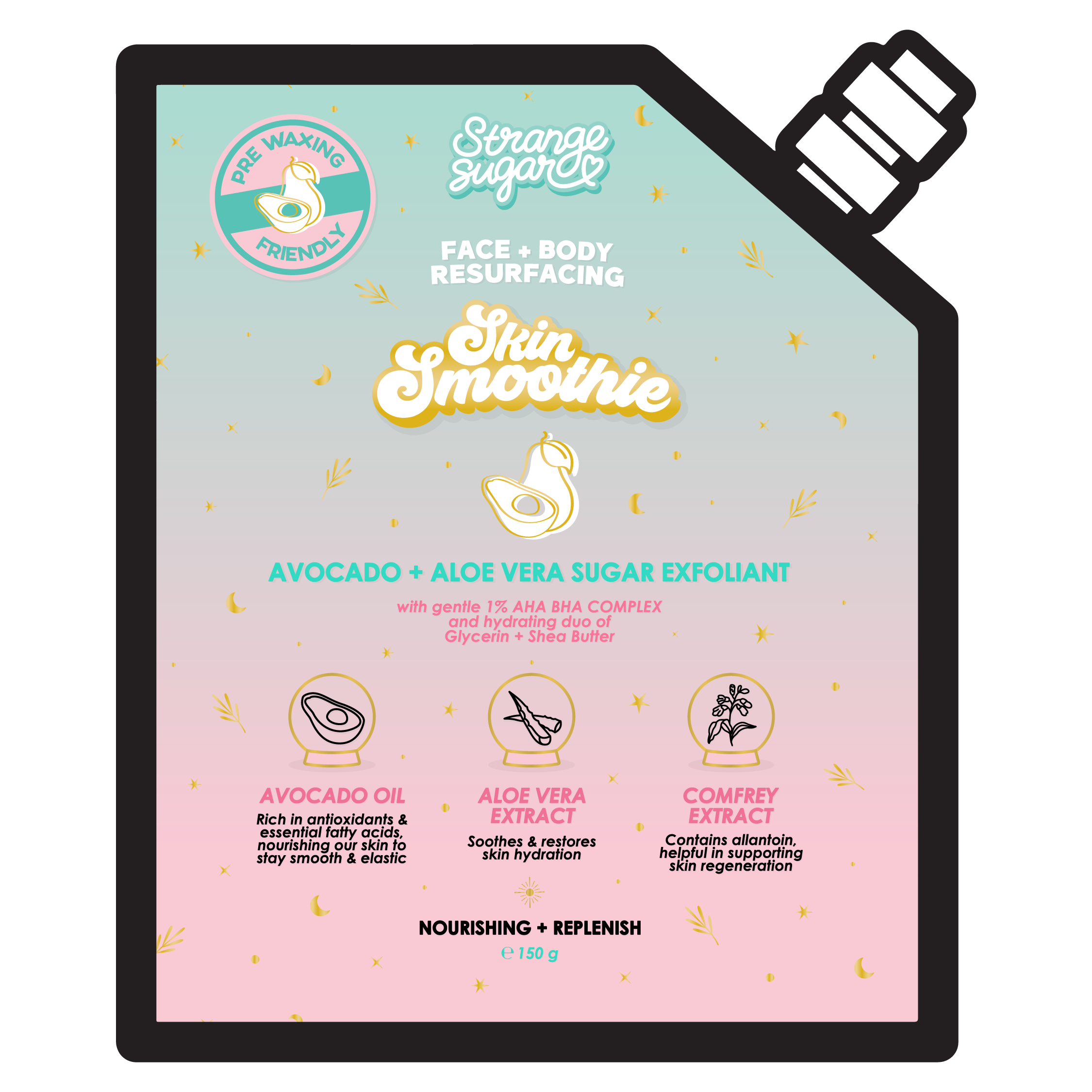 SKIN SMOOTHIE POUCH MOCKUP ILLUSTRATION-01